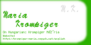 maria krompiger business card